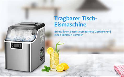 Kühler Drink mit Eiswürfelmaschine