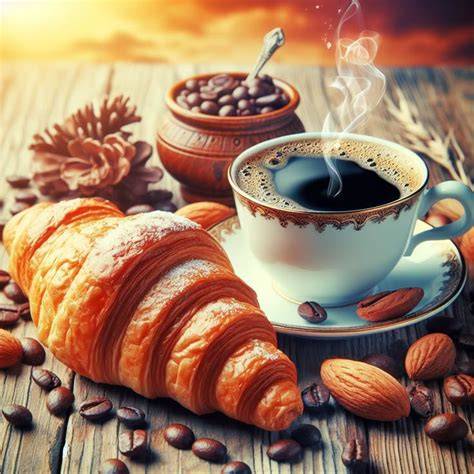 Kaffee und Kirschstrudel - perfekte Kombination