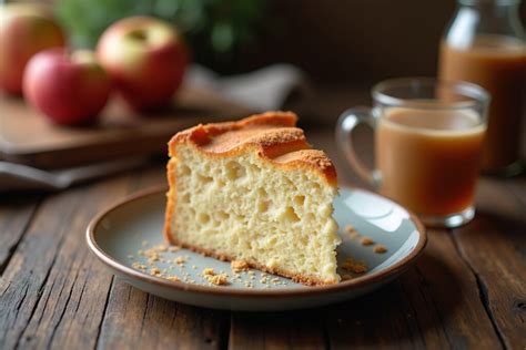 Kaffeetafel mit Apfel-Grieß-Kuchen
