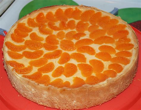 Kaffeetafel mit Mandarinen Schmand Kuchen ohne Backen