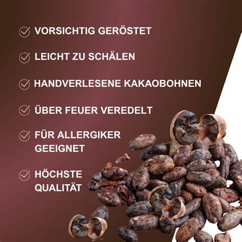 Kakaobohnen mit Mineralstoffangaben