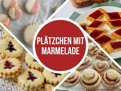 Kakaoplätzchen mit Marmelade, Plätzchenteller