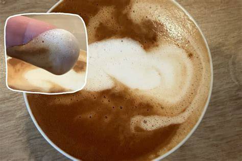 Kakaopulver und feinporiger Milchschaum