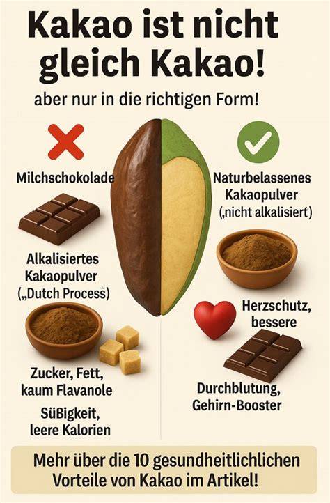 Kakaopulver vs. Schokolade: Wirkung auf Teig Schema