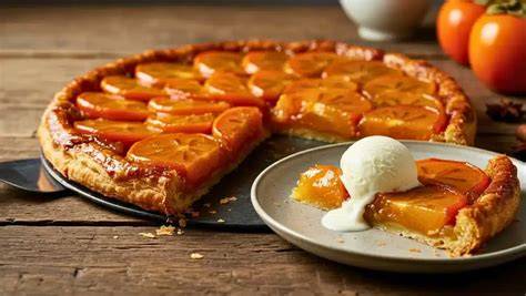 Kaki-Mürbeteig-Tarte