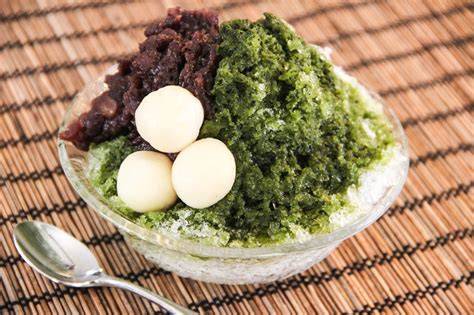 Kakigori mit Matcha und Anko