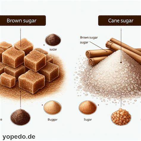 Kandiszucker, weißer und brauner Zucker im Vergleich