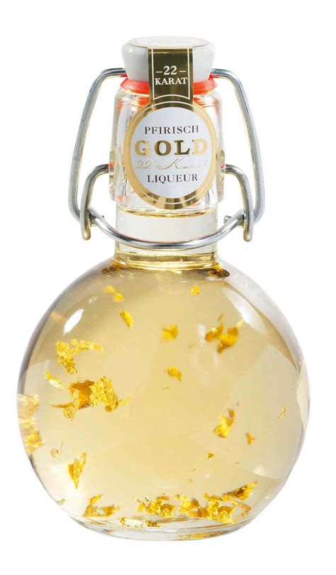 Karamell-Likör veredelt mit Blattgold