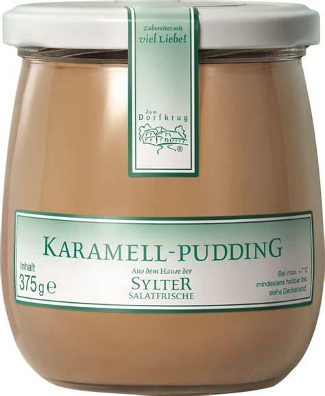 Karamell-Pudding im Glas