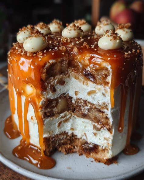 Karamell-Torte mit Schokoladenganache und Karamell Drip