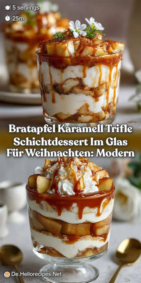 Karamell-Trifle im Glas