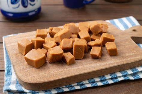 Karamellarten - Infografik (Sirup, Toffee, Bonbons, Dulce de Leche)