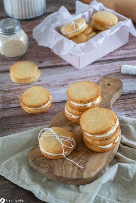 Karamellcreme als Füllung für Kekse