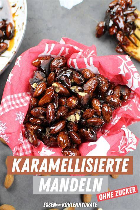 Karamellisierte Mandeln über Maronentarte