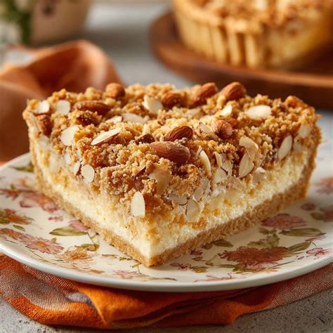 Karamellisierte Mandeln als Streusel auf der Kaffee Creme Torte