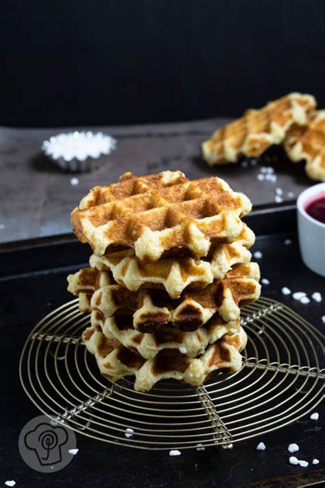 Karamellisierter Hagelzucker auf Lütticher Waffeln