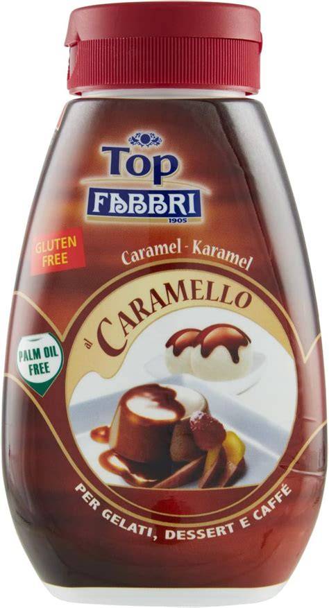 Karamellsauce als Topping auf Eis, Pfannkuchen, Kuchen und Kaffee als Serviervorschlag
