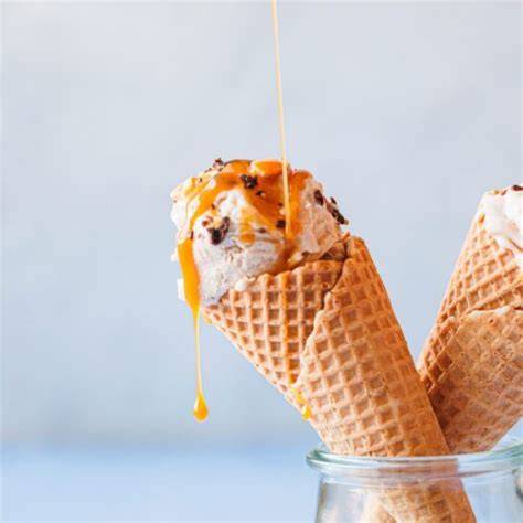 Karamellsoße über Eis - Verwendungsidee