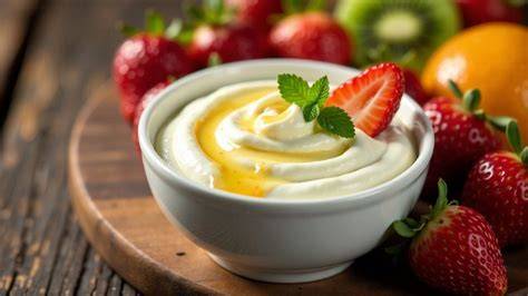 Karamellsoße als Dip zu Früchten und Eis