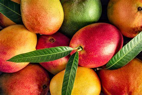 Karibische Früchte: Mango, Passionsfrucht, Kokosnuss