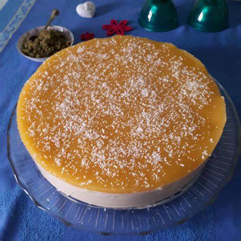 Karibische Obsttorte als Inspiration, vegan mit Melone und Kokos