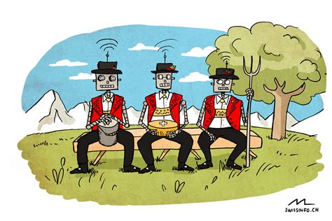 Karikatur: Milchschokolade-Entwicklung in Dresden und der Schweiz