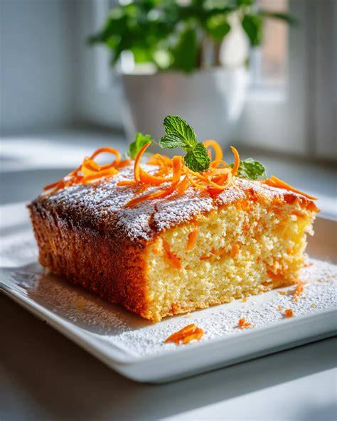 Karotten-Quark-Kuchen ansprechend dekoriert mit Pistaziensplittern