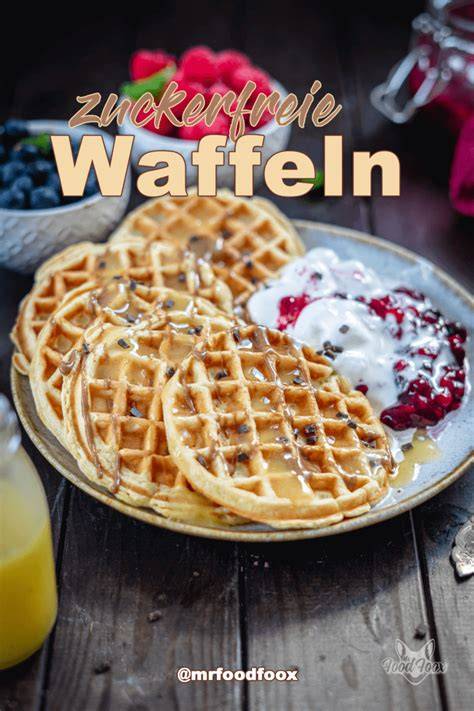 Karte/Illustration: Schwedische Waffeltradition - zuckerfreie Waffeln mit Marmelade