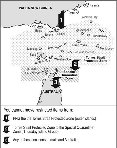 Karte: Australia's Quarantine Zones