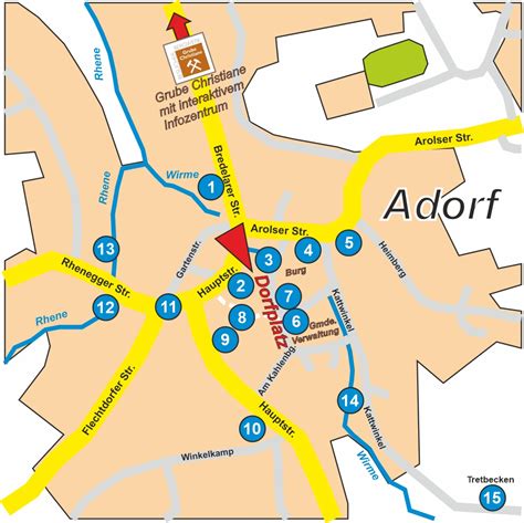 Karte: Beispiel-Standorte Adorf und Dermbach im Vergleich zu München/Frankfurt