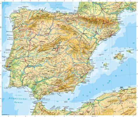 Karte: Europa der Nougatstile - Montélimar, Turin, Iberische Halbinsel, Iran