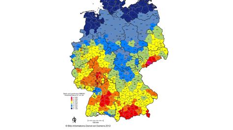 Karte: Häufigkeit von Halsschmerzen im Jahresverlauf (Wintermonate)
