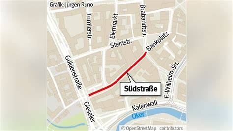 Karte: Lage des Cafés an der Südstraße in Dissen