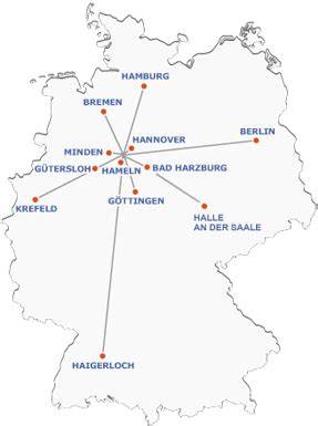 Karte: Liefergebiet und Partnernetzwerk von Anbietern im europäischen Foodservice