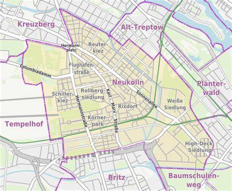 Karte: Neukölln - Ballinstraße und Neuköllnische Allee