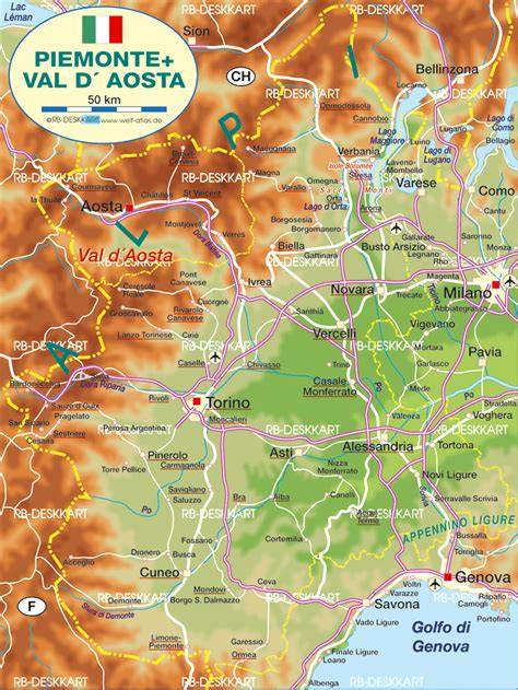 Karte: Provence (Montélimar) und Piemont (Turin) mit kulinarischen Hinweisen