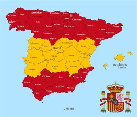 Karte: Regionen typischer spanischer Puddings