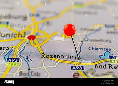 Karte: Rosenheim mit markierten Konditorei-Adressen