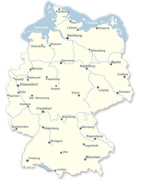 Karte: Wichtige Adressen und Brasserien in Deutschland