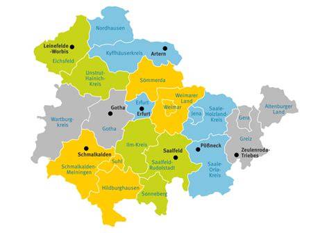 Karte: Zuständigkeitsbereiche vor Landgerichten und Oberlandesgerichten