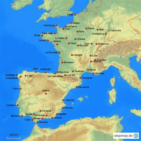 Karte: traditionelle Trüffelregionen Europa (Italien, Frankreich, Spanien, Istrien)