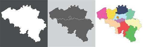 Karte Belgiens mit den wichtigsten Schokoladenmanufakturen