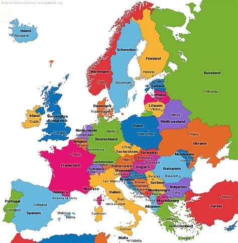 Karte Europas: Synonyme für Marmelade/Konfitüre nach Ländern