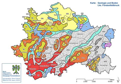 Karte Nord-Bayerns (Trüffelvorkommen und kalkhaltige Böden)