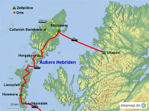 Karte der Äußeren Hebriden, Heimat des Stornoway Black Pudding