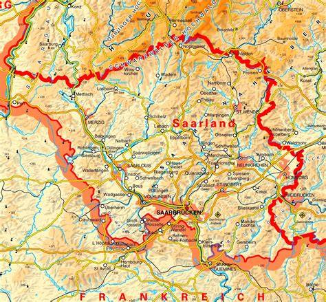 Karte der Filialen im Saarland