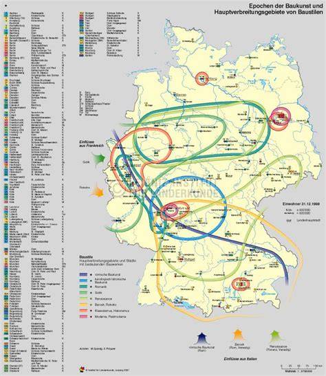 Karte der Hauptverbreitungsgebiete von 
