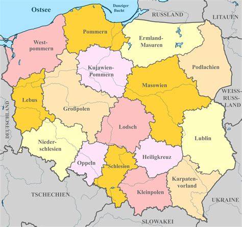 Karte der Herkunftsländer: Ägypten, Polen, Deutschland