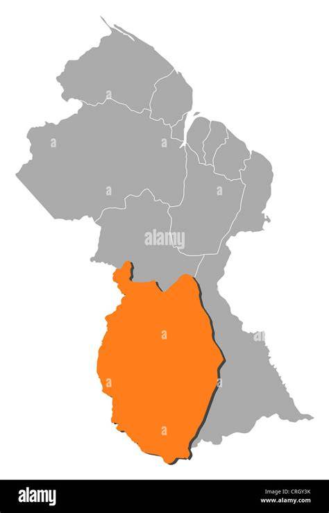 Karte der Herkunftsregion von Demerara Zucker (Guyana, Mauritius)
