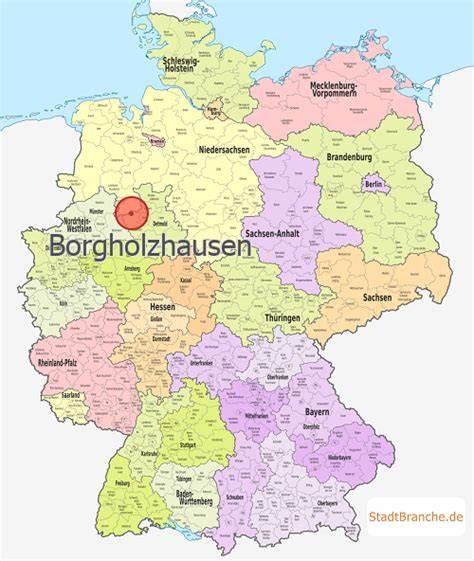 Karte der Lebkuchenregionen Deutschland: Borgholzhausen, Nürnberg, Aachen